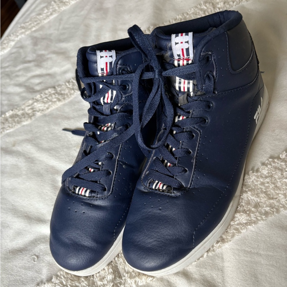 Fila Navy Blue High-Top Sneakers
